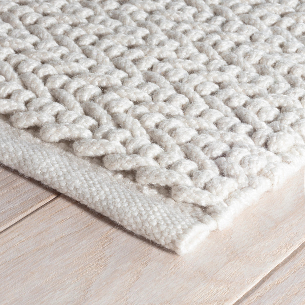 Dash & Albert Veranda Ivory Handwoven Performance Rug, Ivory, Runner-2'6" x 8'
