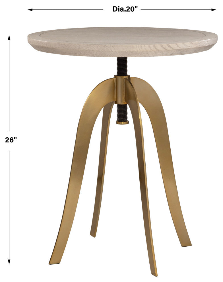 Uttermost Alice Oak Adjustable Accent Table