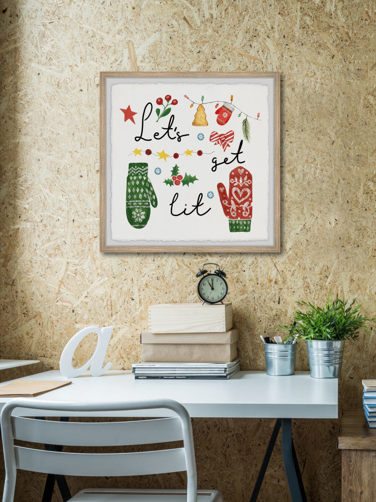 "The Colors of Christmas" Framed Painting Print, 18x18