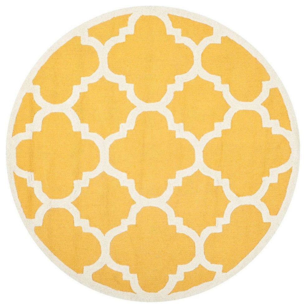 Safavieh Cambridge CAM140Q 8'' Round Gold Rug