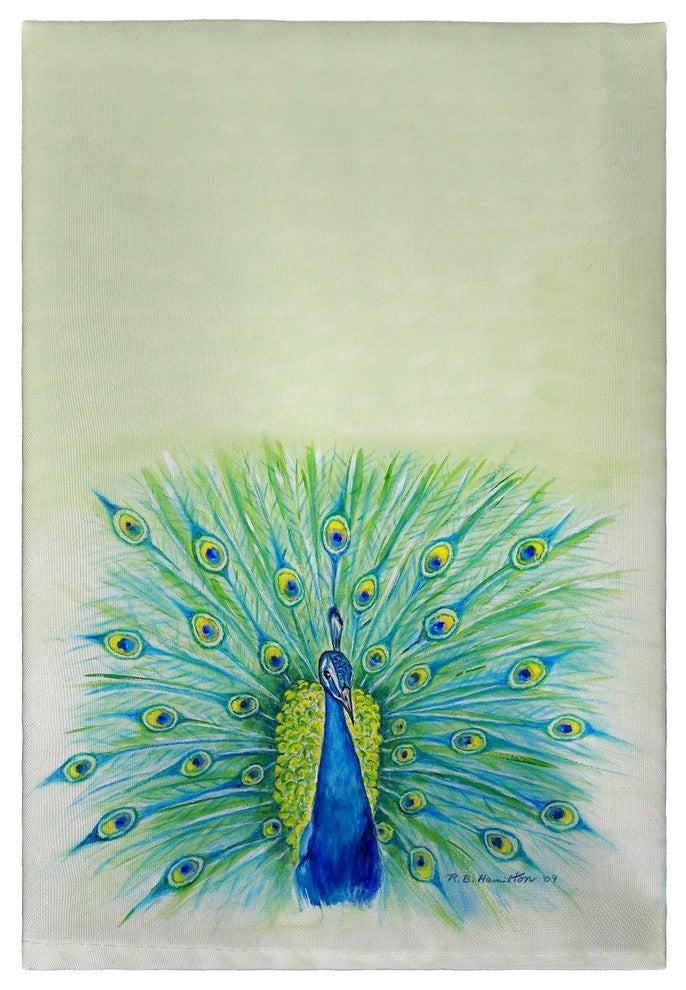 Peacock Guest Towel - Two Sets of Two (4 Total)