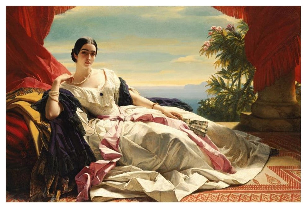 "Portrait of Leonilla, Princess of Sayn-Wittgenstein-Sayn" Paper Art, 62"x42"