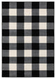 5' X 7' Monochromatic Gingham Pattern Indoor Area Rug