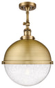 INNOVATIONS 201F-BB-HFS-124-BB-LED 1-Light Semi-Flush Mount Brushed Brass