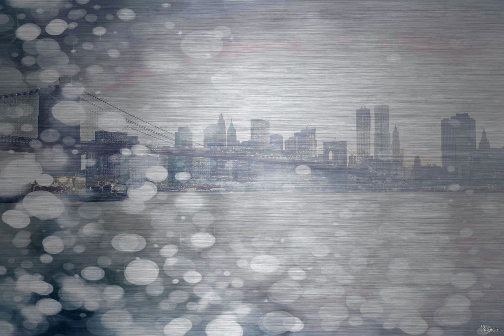 "Down Town" Print on Brushed Aluminum, 36"x24"