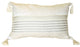 Pillow Decor - Floral and Soft Blue Stripes Rectangular Accent Pillow