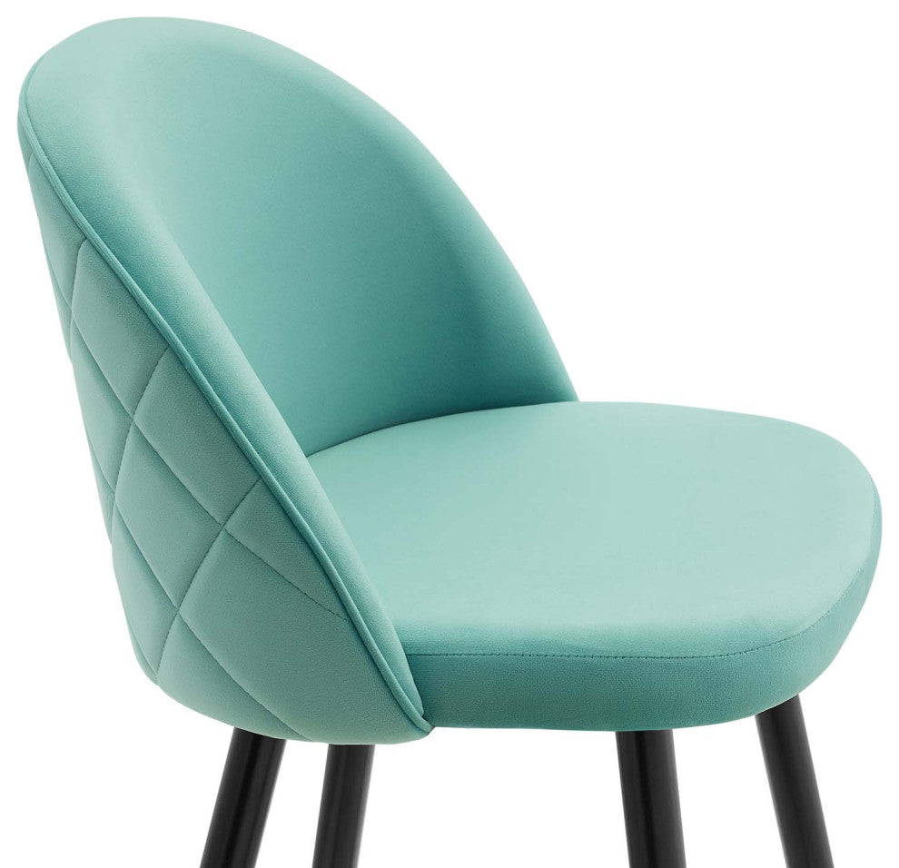 Cordial Performance Velvet Counter Stools Set of 2 Mint