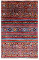 3' 10" X 6' 0" Hand-Knotted Khorjin Super Kazak Rug Q5228