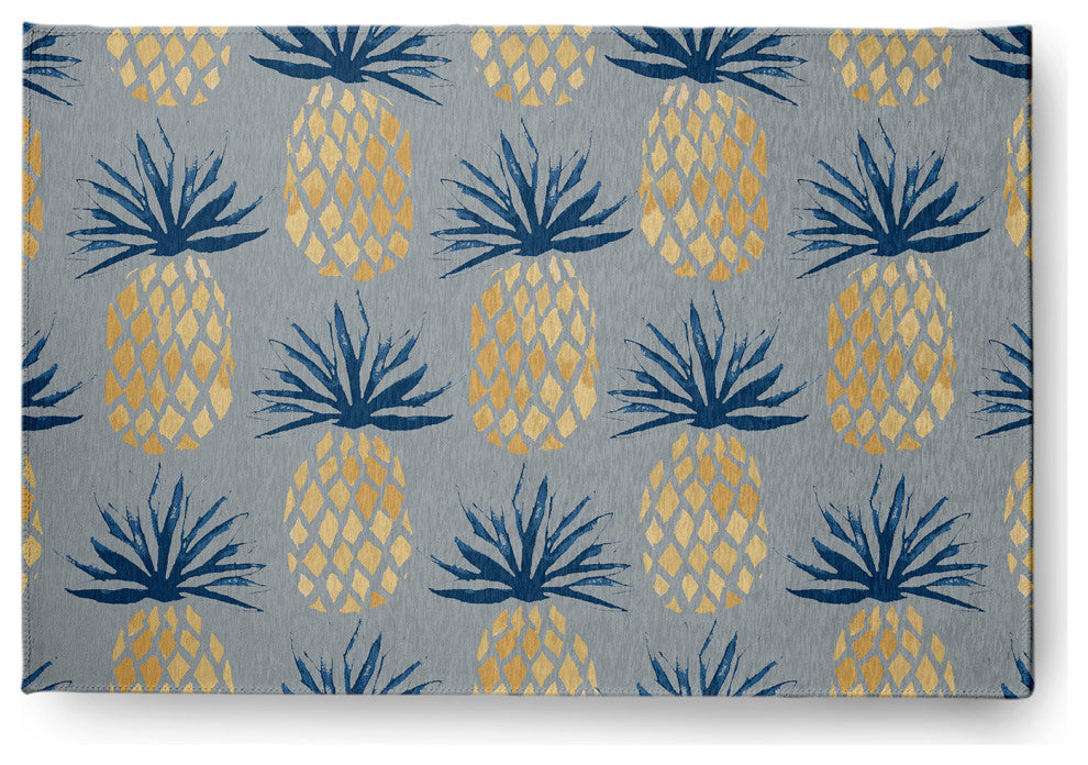 Pineapple Stripes Chenille Rug