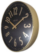 Alchemy 16" Metal Wall Clock, Black