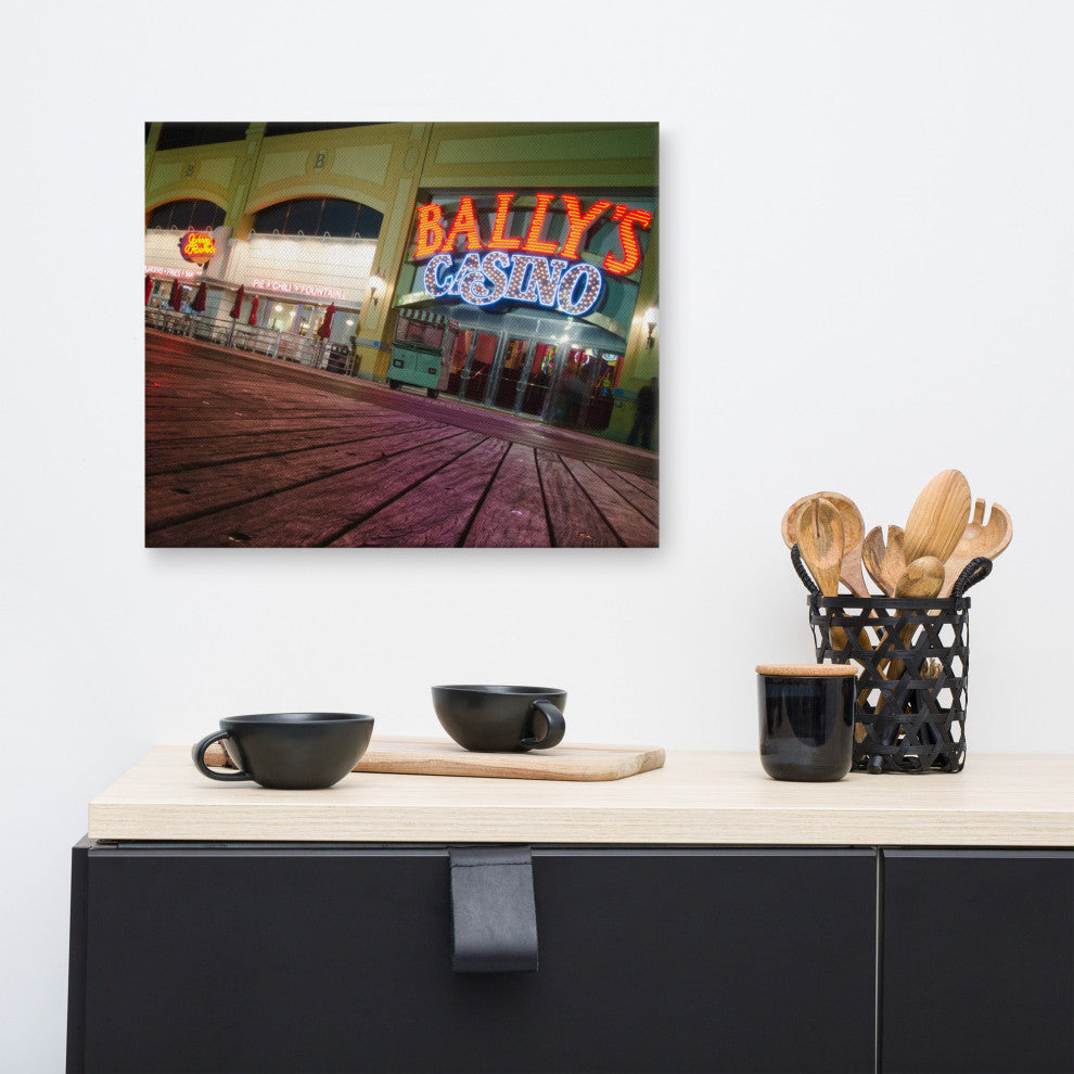 Low on the Boards Night Photography Canvas Wall Art Print, 16" X 20"