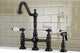 Kingston Brass Bridge Kitchen Faucet With Brass Sprayer, Oil Rubbed Bronze