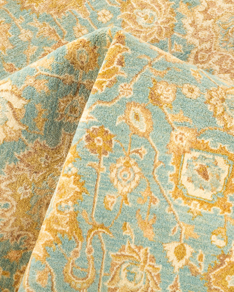Patel One-of-a-Kind Hand-Knotted Area Rug Light Blue, 6'1"x8'10"