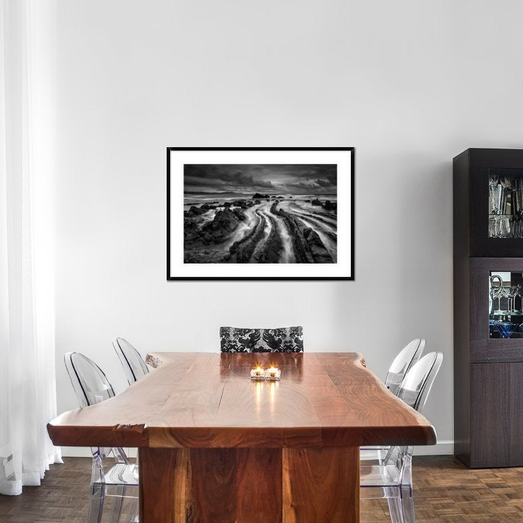 "Dark Barrika" Framed Digital Print by Antonio Carrillo Lopez, 44x31"