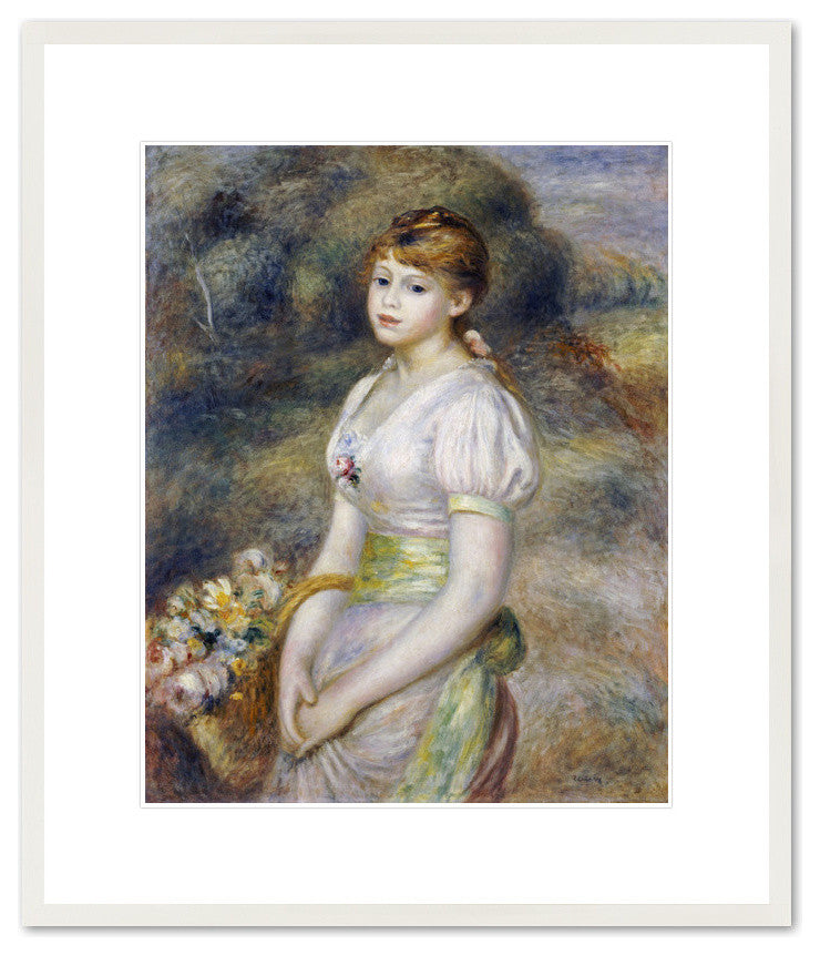 Young Girl With a Basket of Flowers