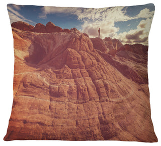 Vermilion Cliffs At Sunrise Landscape Printed Throw Pillow, 16"x16"