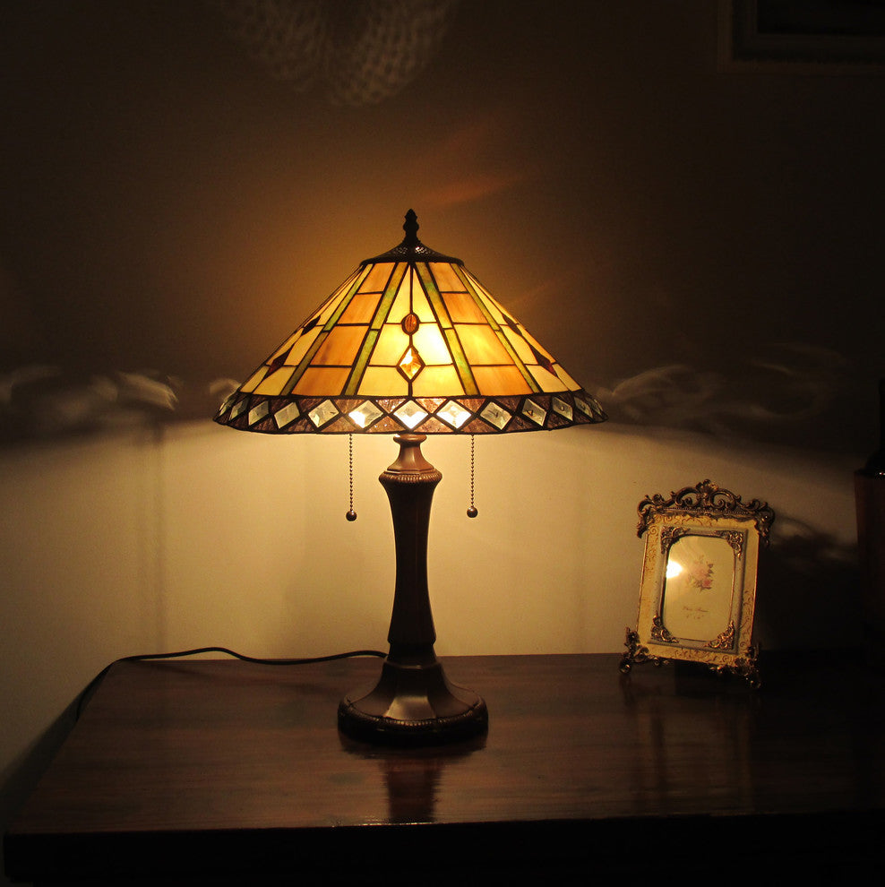 Godwine 2-Light Geometrictable Lamp 16"