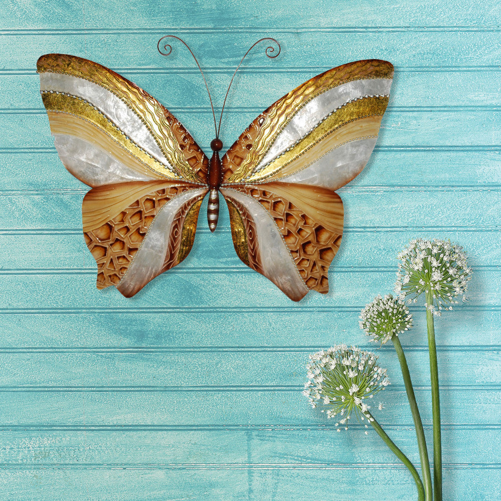 Wall Butterfly with Copper and Pearl