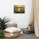 Sunset On Ocean, Sea, Beach Landscape Photo Unframed Wall Art Print, 18" X 24"
