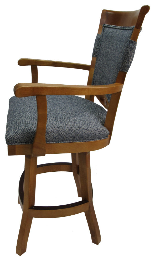 Swivel Solid Wood Extra Tall Stool, 410, Brown Cedar, 26"