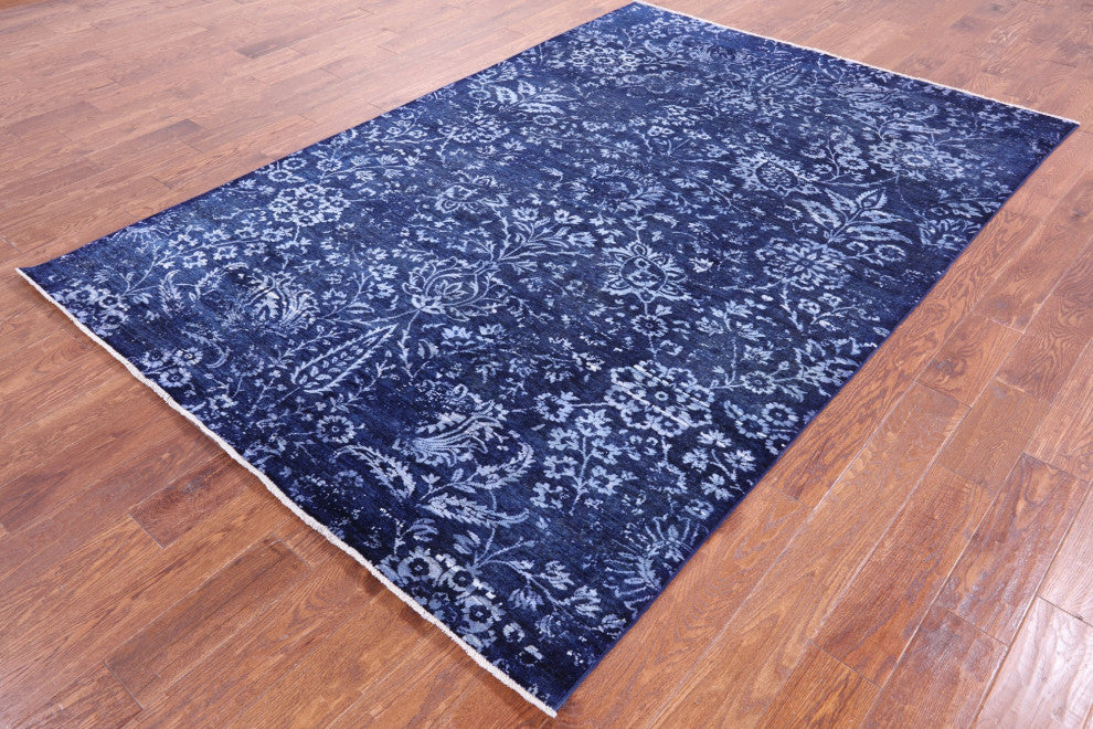 Wool & Silk Modern Handmade Rug 6' 0" X 8' 9" - Q12735