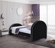 Brody Velvet Upholstered Bed, Black, Twin