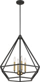 Nuvo Orin 4-Light Pendant Light Fixture, Aged Bronze