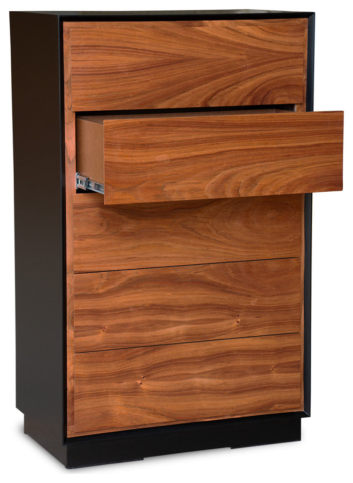 Barcelo Chest - Black and Wood Finish