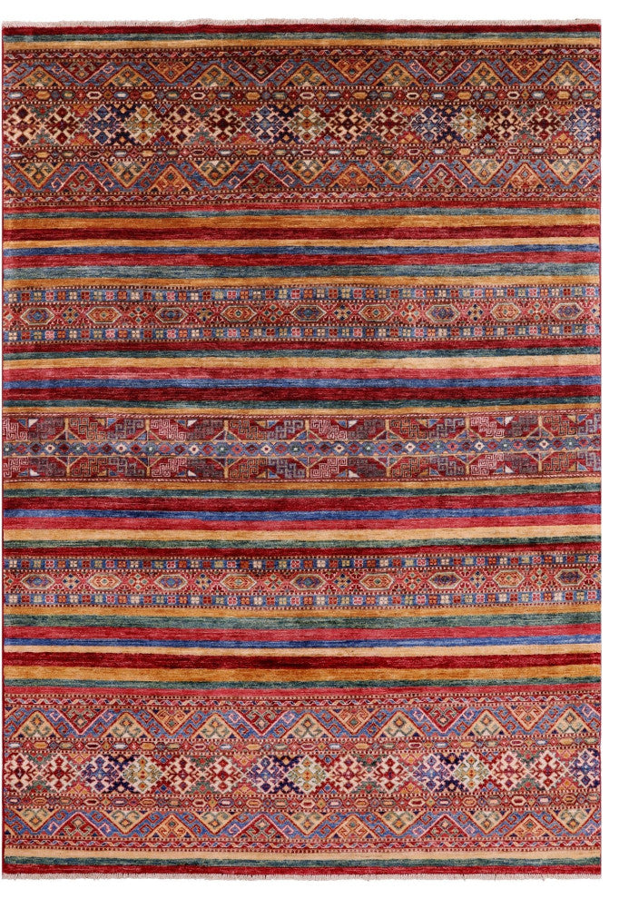 Super Kazak Khorjin Hand Knotted Rug 5' 5" X 8' 0" Q5447