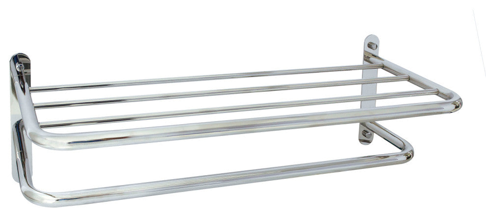 MODONA 24" Commercial Grade Towel Rack SS304 Lifetime Warranty, Polished Chrome