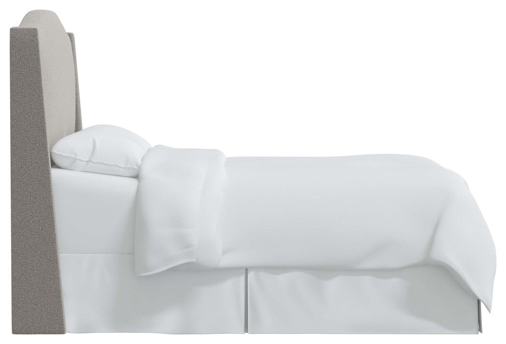Camelback Wingback Headboard, Milano Elephant, Twin