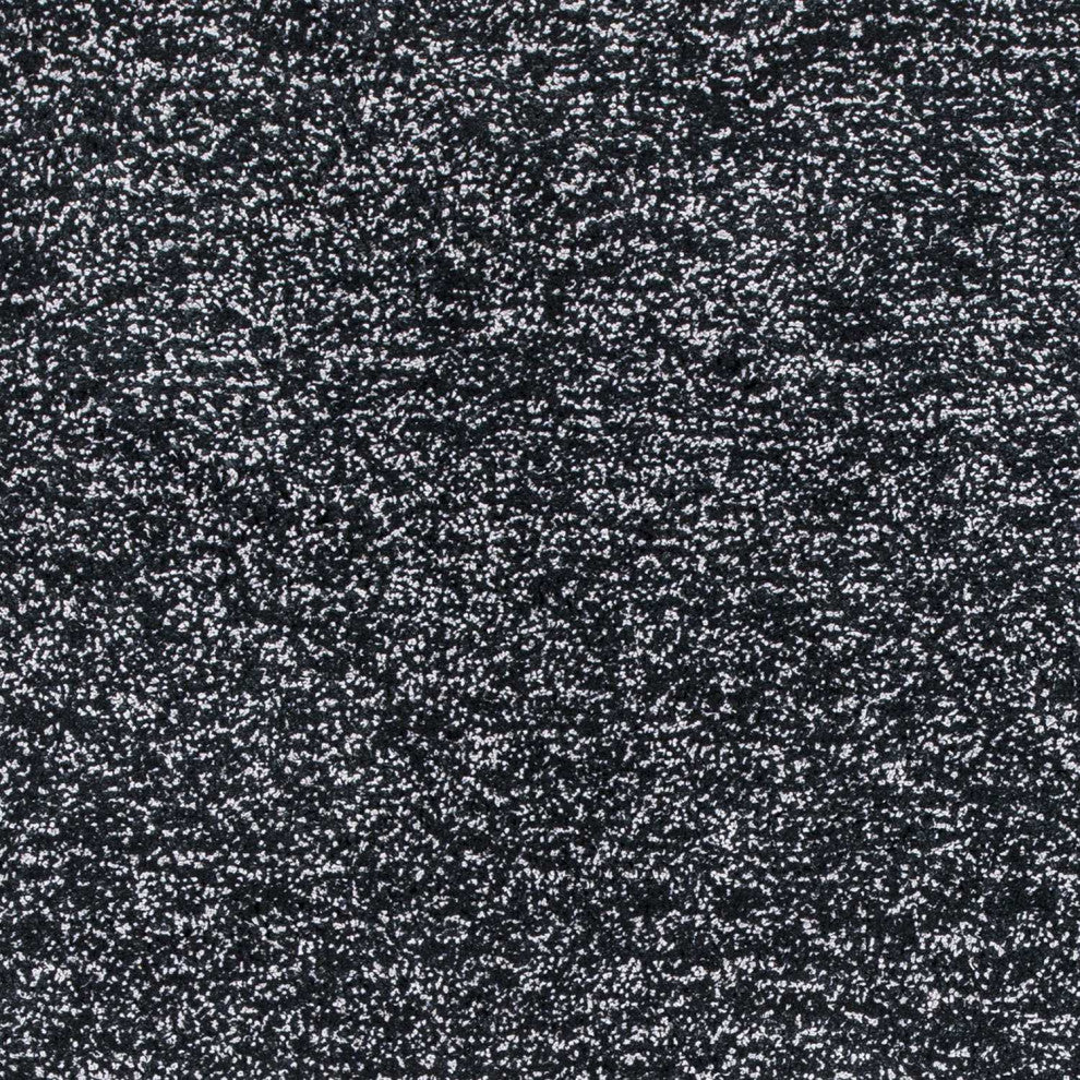 HomeRoots 7' x 9' Polyester Black Heather Area Rug