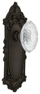 Victorian Plate Double Dummy Crystal Victorian Knob, Oil-Rubbed Bronze, VICCVI