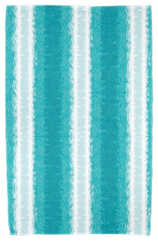 Sea Lines, Stripe Print Beach Towel, Teal