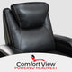 Seatcraft Equinox Leather Home Theater Seating Power Recline Headrest Lumbar, Bl