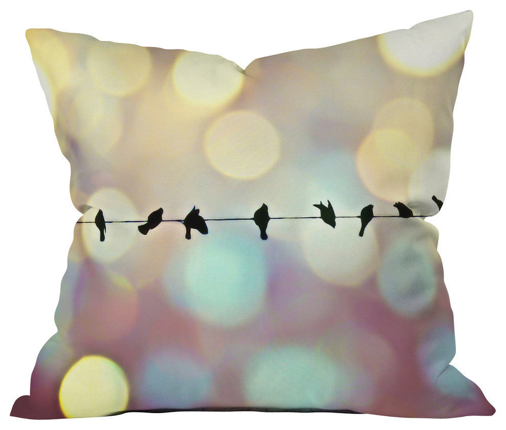 Deny Designs Shannon Clark Birds And Bokeh Outdoor Throw Pillow