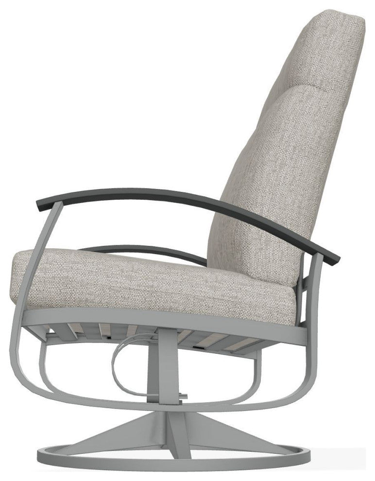 Belle Isle Cushion Deep Seat Outdoor Swivel Rocker, Thatch Ash/Graphite