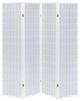 4 Panel Folding Floor Screen, White