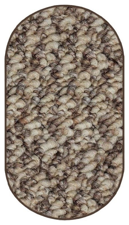Cambridge II Soft Scroll Loop Indoor Area Rug, Sorrell Oval 6'x9'