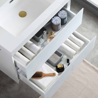 Jena 30"Vanity With Ceramic Sink Calacatta White