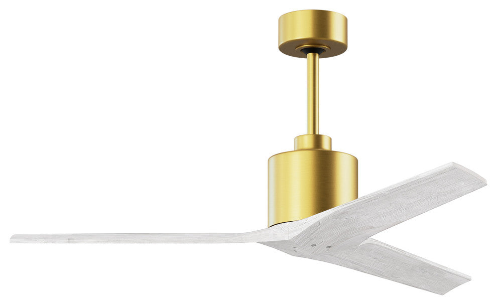 Mollywood  42" Ceiling Fan, Brushed Brass/Matte White, 52