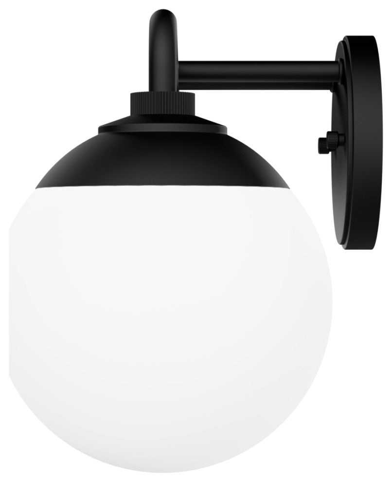 Hunter Hepburn Matte Black 4 Light Bathroom Vanity Wall Light Fixture