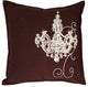 Pillow Decor - Chandelier Brown Cotton Throw Pillow 17x17