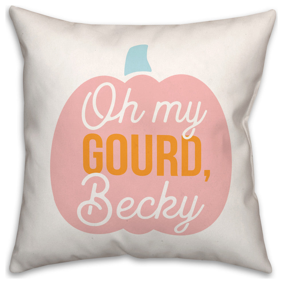 Oh My Gourd, Becky 18x18 Throw Pillow