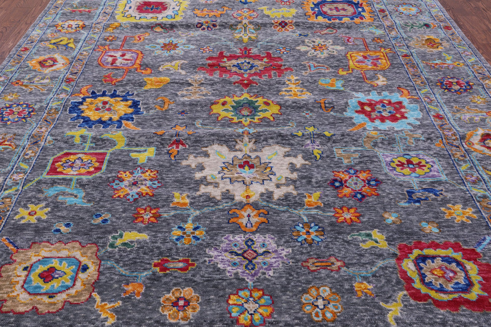 9' 3" X 11' 10" Turkish Oushak Handmade Rug - Q16132
