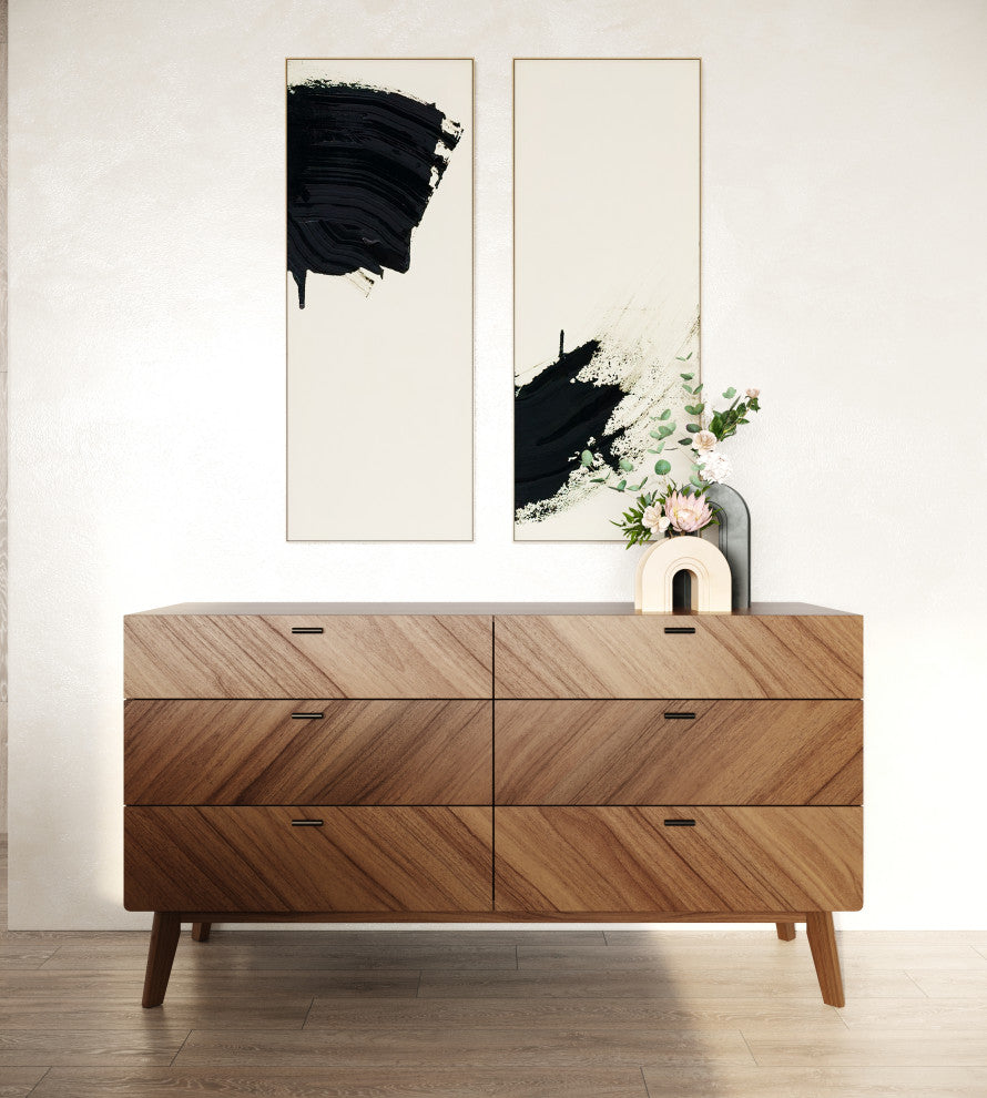 Nova Domus Kamela -Modern Walnut Bedroom Set, Eastern King