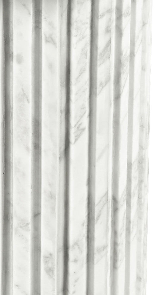 Genoa Marble End / Side Table, White