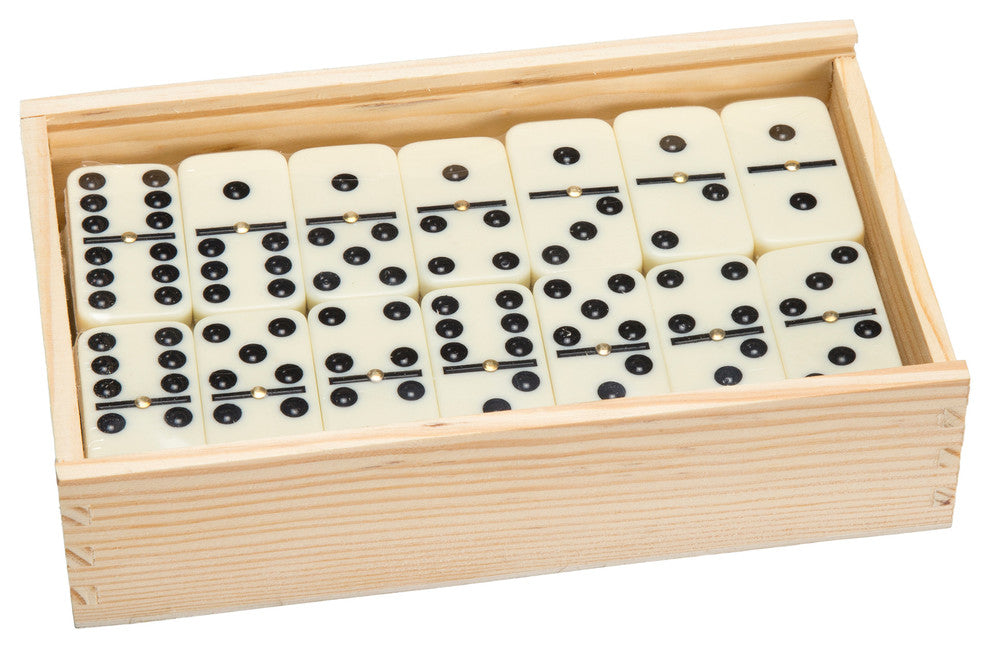 Premium Double Nine Dominoes With Wood Case, Set of 55