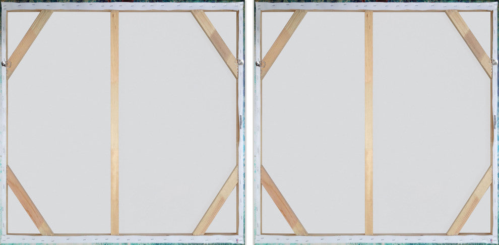 Playful Waves Diptych, 64"x32"