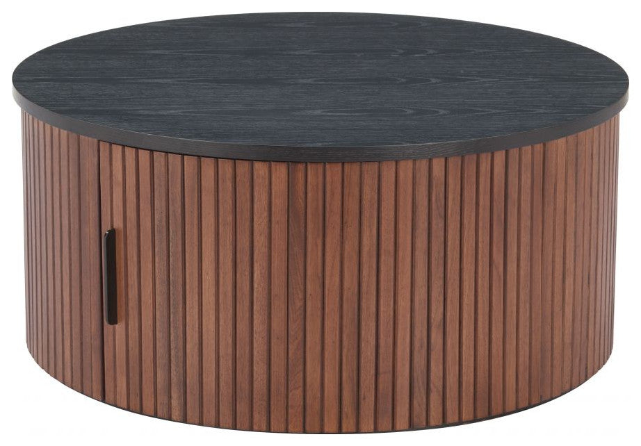 Nejaus Black And Walnut Coffee Table